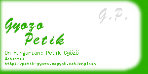 gyozo petik business card